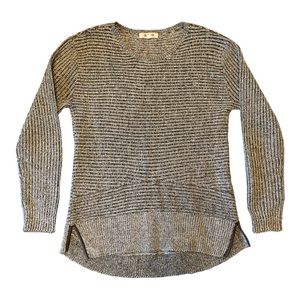 BB Dakota women’s two toned knit sweater with vegan leather side detail size XS